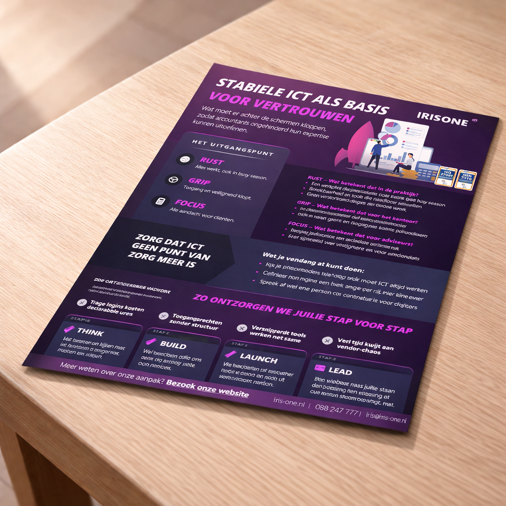 ICT voor Accountancy onepager mockup